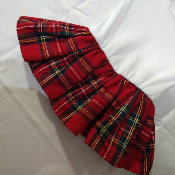 Size 0-3 Artan tots baby girls plaid tartan onesie like new - Picture 4 of 17